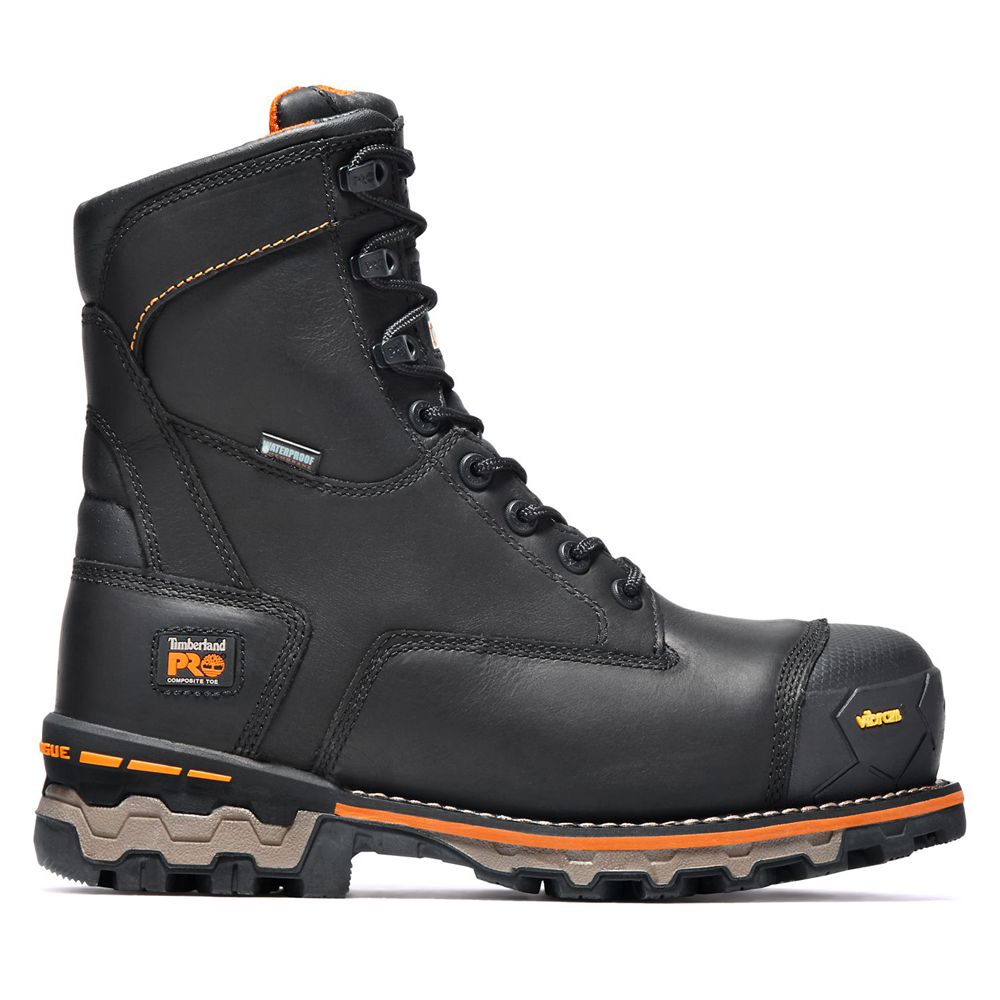 Bocanci De Muncă Timberland Barbati Negrii - Pro® Boondock 8\" Comp Toe - Romania - IFLMDV724